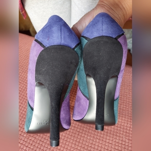 Nine West Multi-coloured Suede High Heel Shoes. Size 8M - Picture 9 of 12